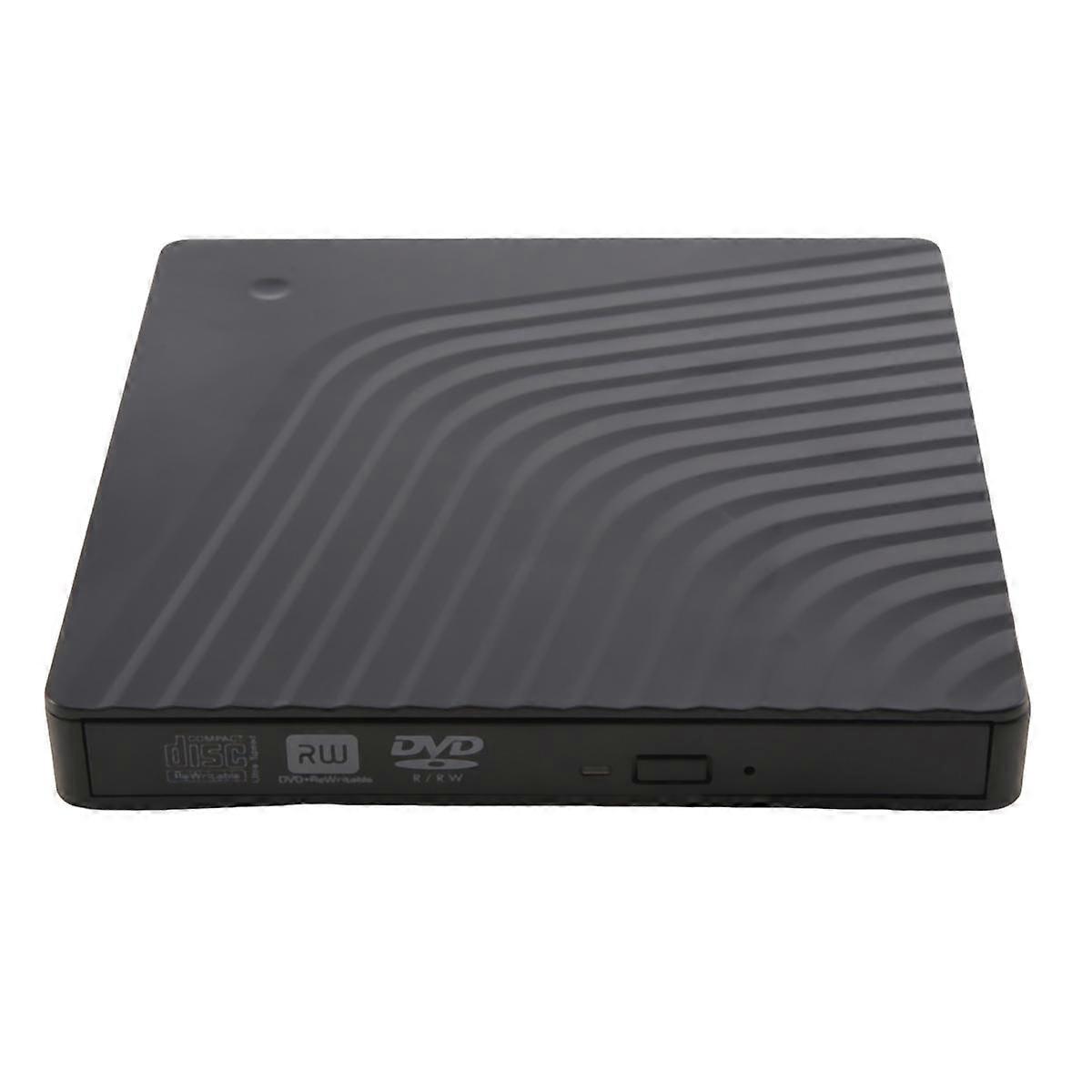 USB 3.0 DVD Burner Type-C Dual Port External Optical Drive Portable High Speed DVD-RW Player for Laptops, Desktops