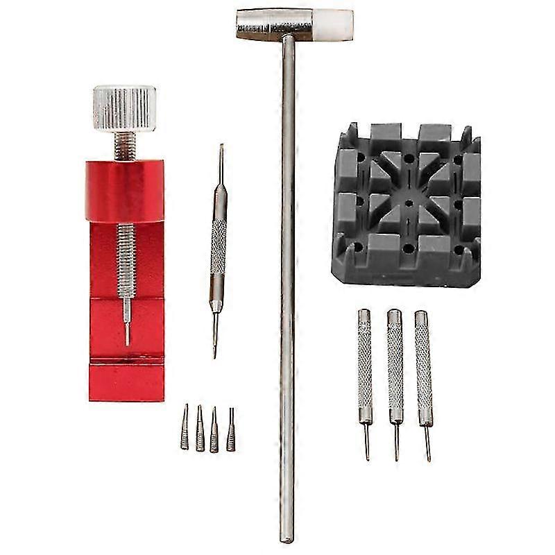 11pcs/set watch repair link remover tool hammer pins strap tool kit