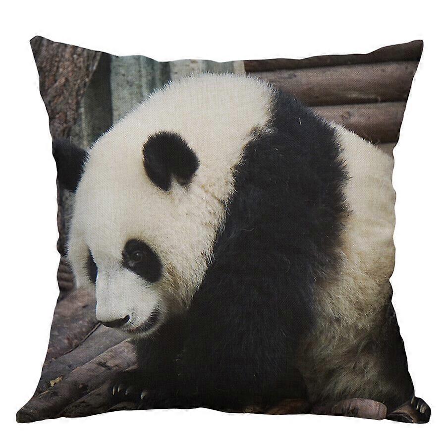 パンダホームクッションビンテージリネンコットンカバーウエストカーケースの装飾ソファデザイン1084jpjcjh