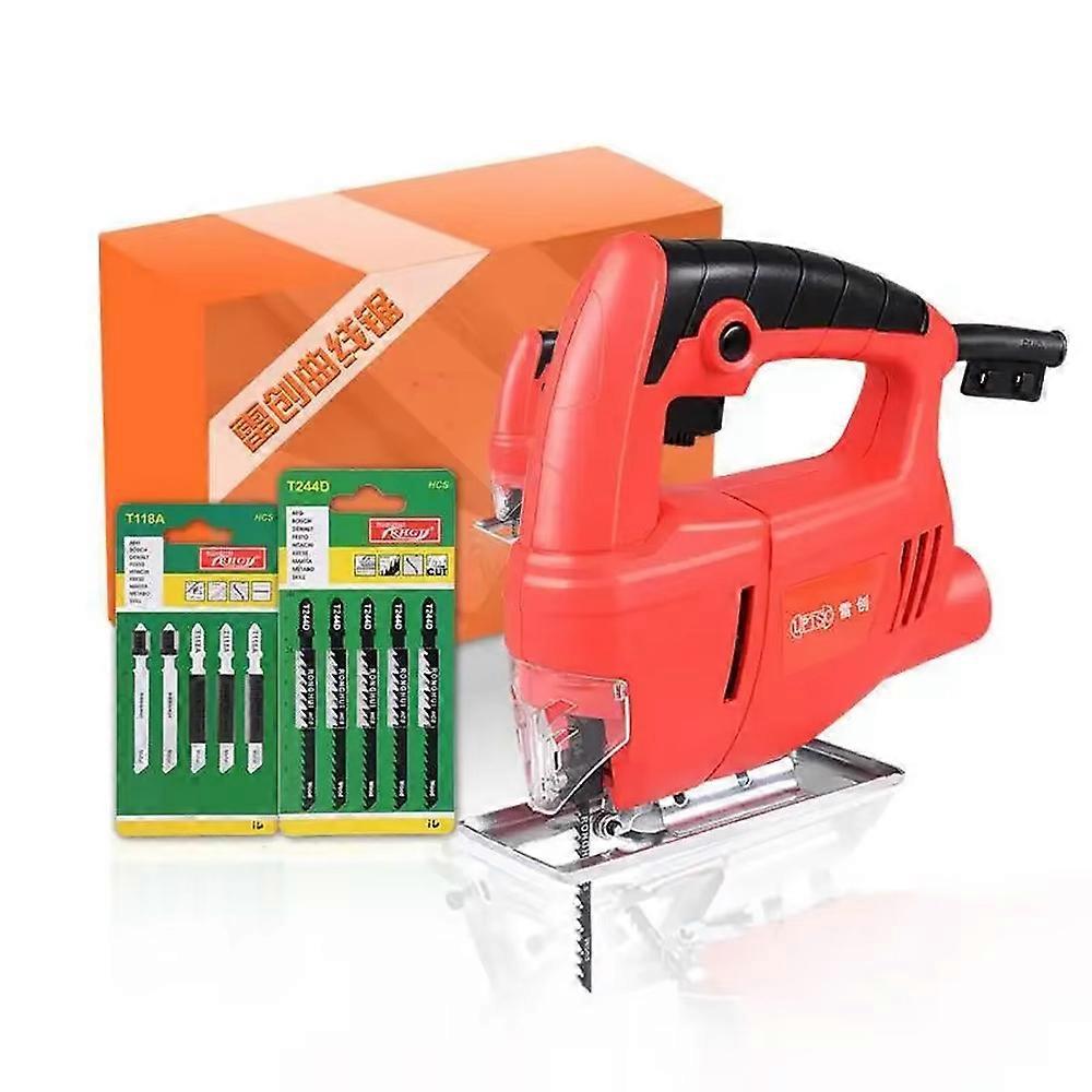 500W 电动拼图带 10 片刀片卷轴锯木工工具