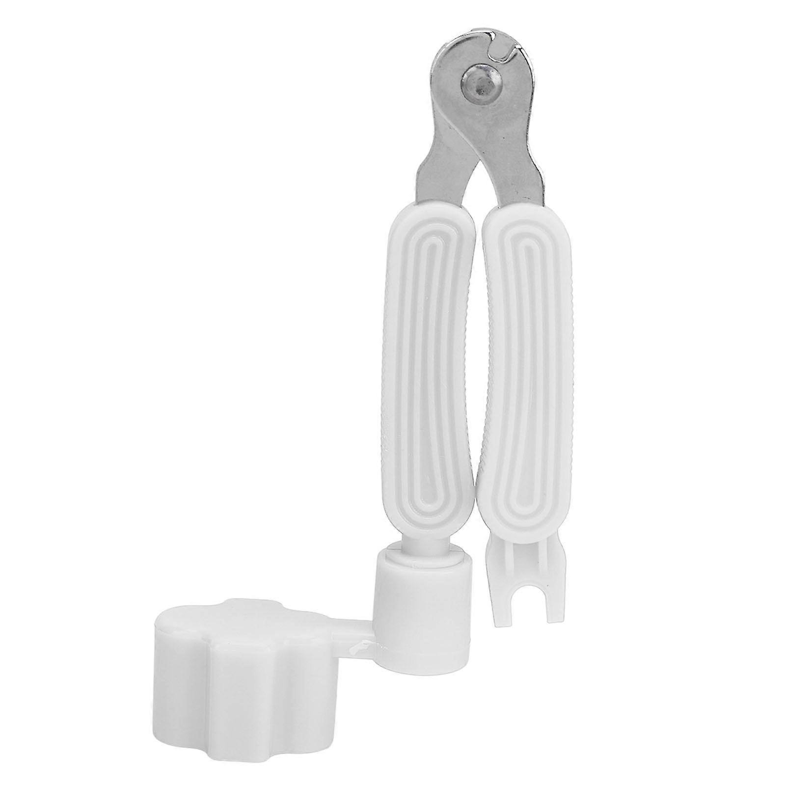 3 in 1 Guitar String Winder Cutter Pin Puller Multifunctional Guitar String Tool for Maintenance White