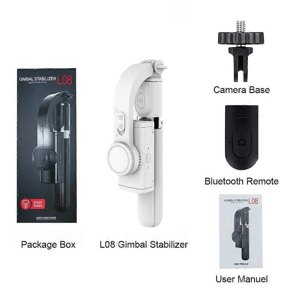 L08 Handheld Selfie Stick Tripod Gimbal Stabilizer With Remote For Smartphone SmartPhone Handheld Gimbal Stabilizer Bluetooth