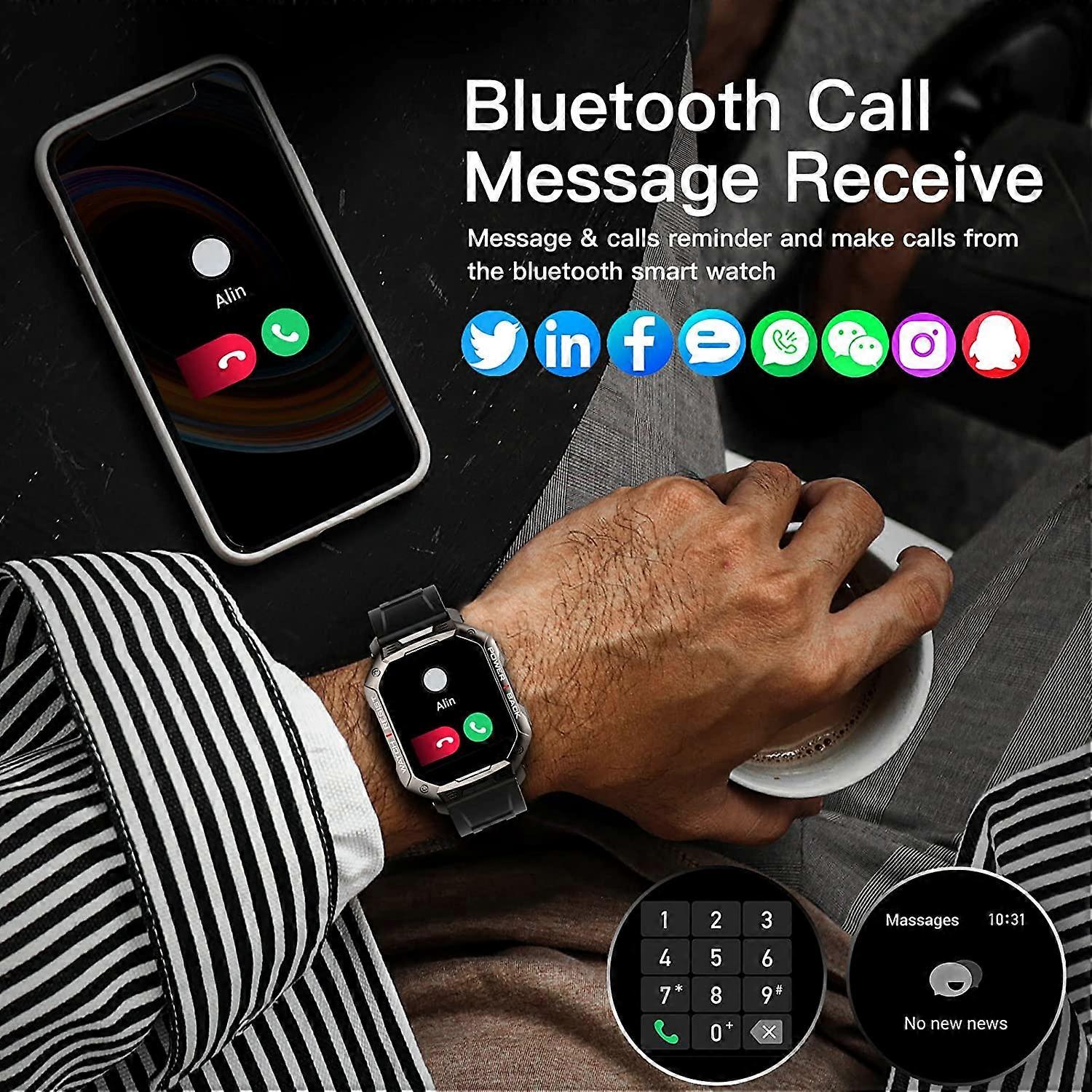 Smart Watch for Men, Bluetooth Call (Answer/Make Call),