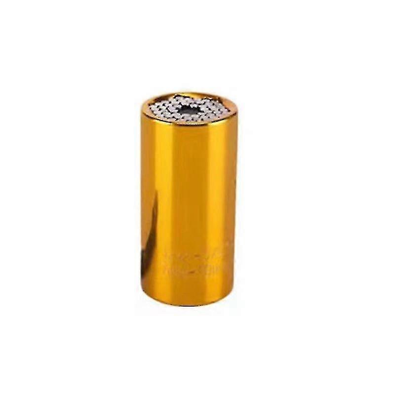 7-19mm Ratchet Socket Wrench (yellow Socket + 3/8 Post),universal Sleeve Multi-function Universal Energy Sleeve 7-19 Magic Sleeve Head Set 3/8 E Z