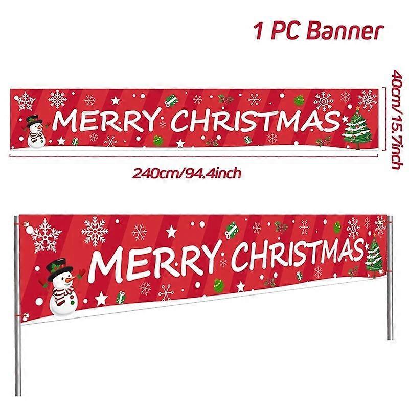 Jul udendørs bannerflag Glædelig julepynt til hjemmet 2023 Cristmas Xmas Navidad Noel Natal Godt nytår 2023