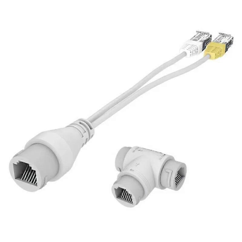 POE-splitter 2-i-1 netværkskablingsstik Trevejs RJ45-stik til installation af sikkerhedskamera