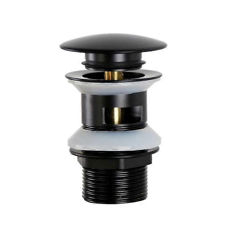 Pop Up Sink Waste, Automatic Pop Up Waste, Universal Drain, Pop Up Valve Sink Waste For Sink Or Basin Bathroom Accessory, Black