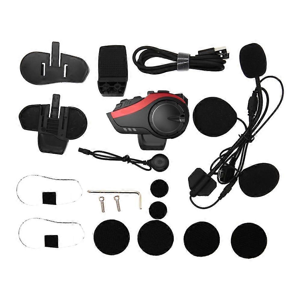 Motorcycle 2000m Bluetooth Helmet Intercom 6 Rider Interphone Headset Compatible With All Bluetooth