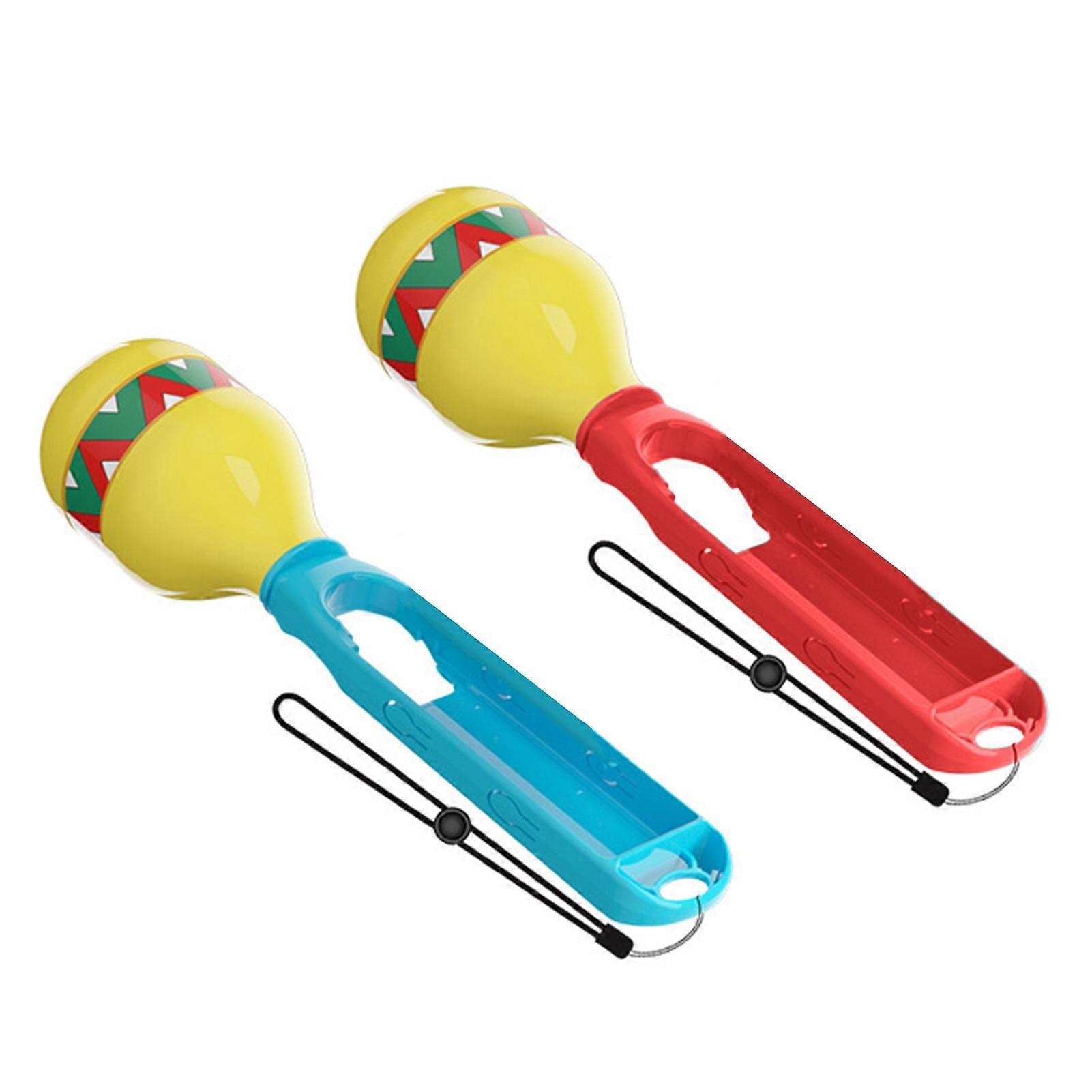 1 Set Game Handle Grips Tightly Fit Scratch Resistant Simple Installation Detachable with Wrist Strap Increasing Physical Sensation Controller Grips c