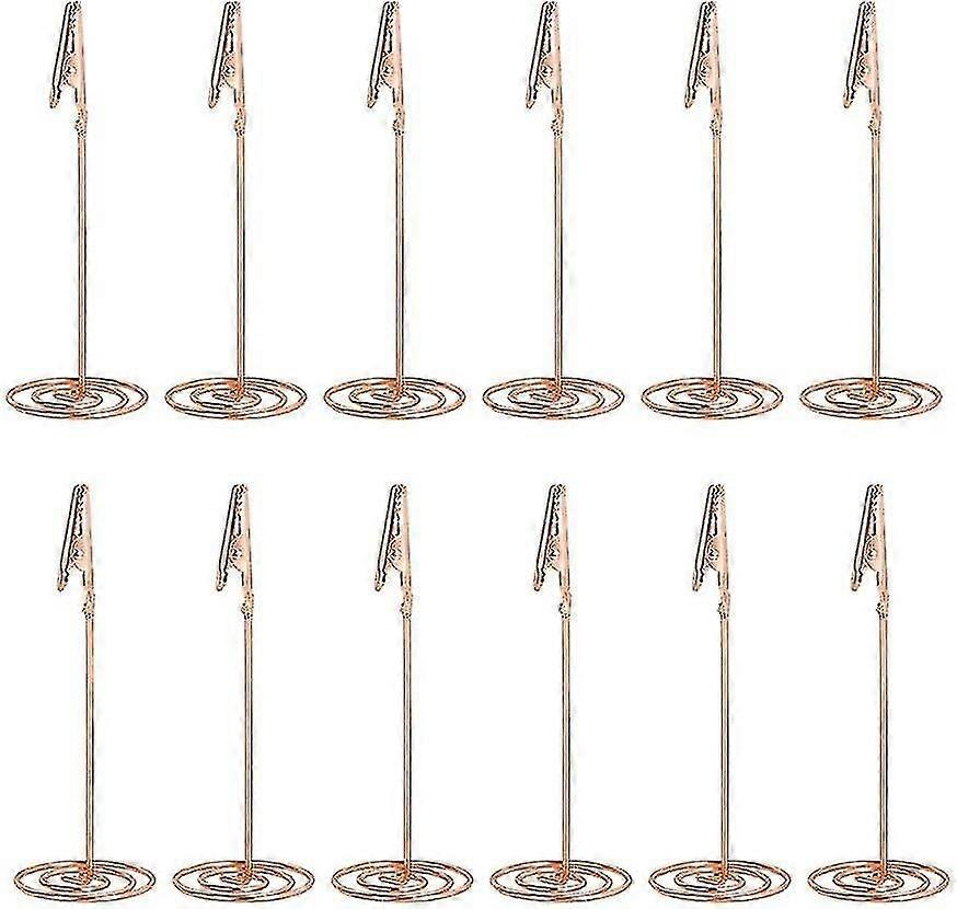 12pcs مكان حامل بطاقة مذكرة حامل كليب حامل الصور حامل الجدول رقم حامل