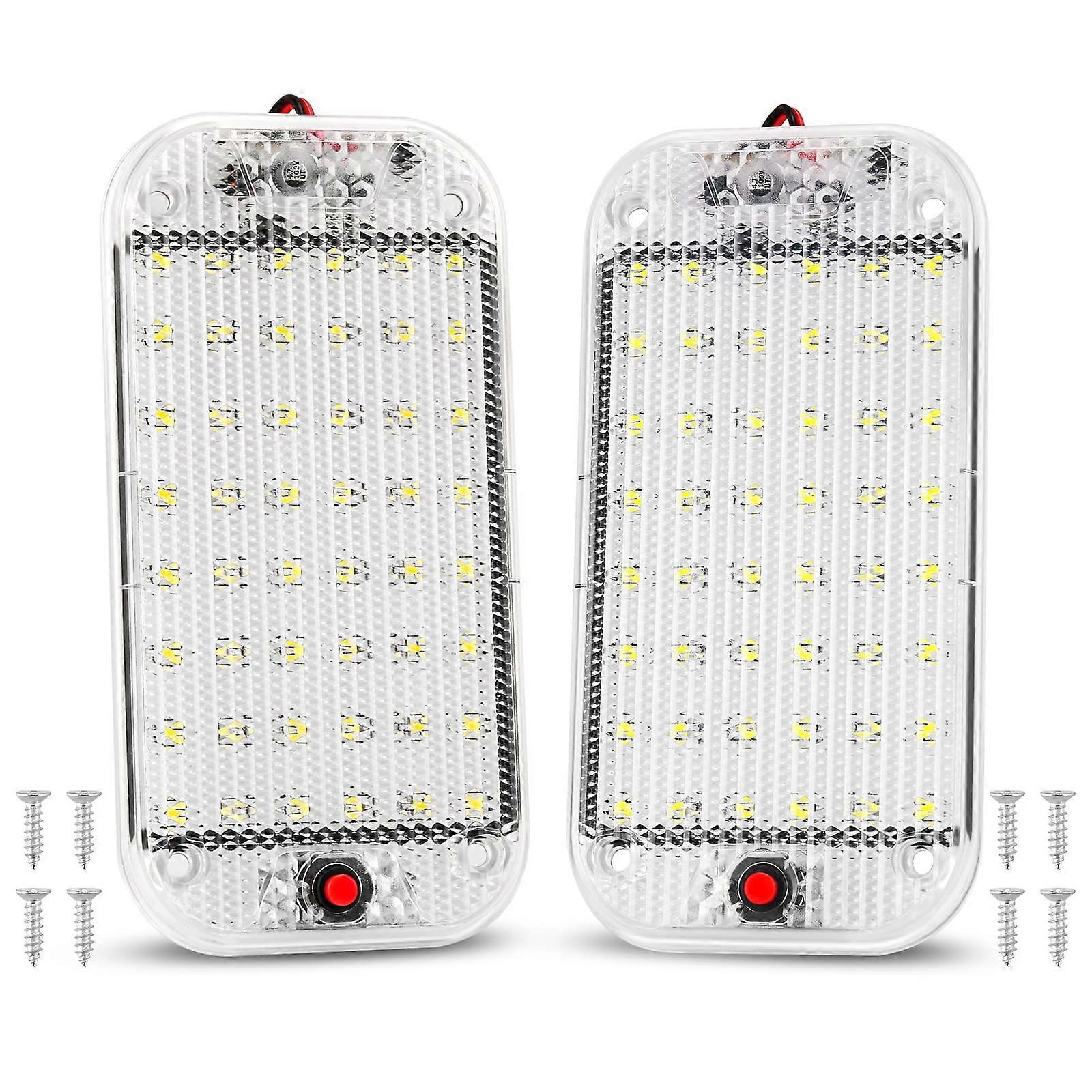 LED Interior Light 10W 48 LED Universal Bright Interior Light with ON/OFF Switch 2PCS