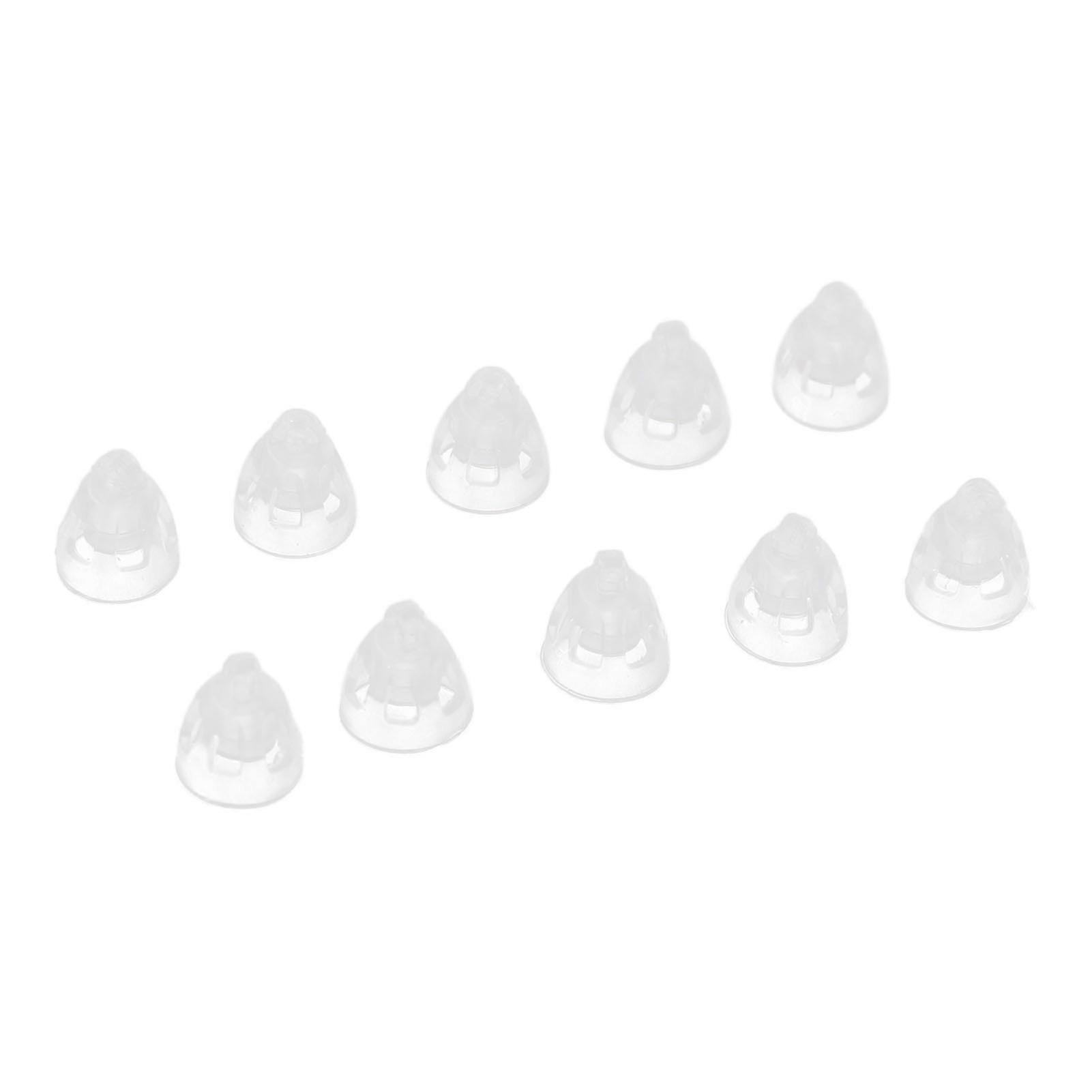 10pcs Sound Aid Replacement Domes High Transparency Single Layer Silicone Reusable Open Vented Domes 6mm Small