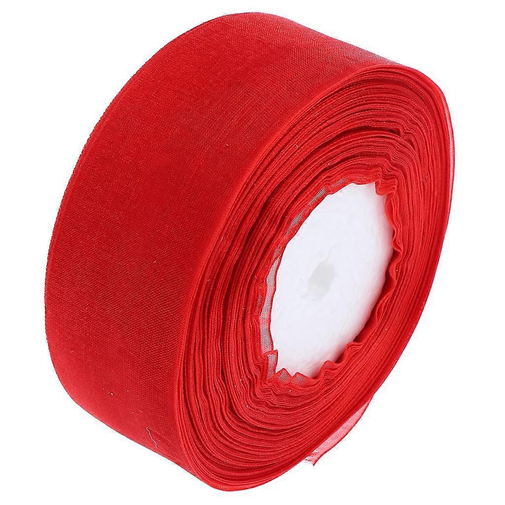 45m Sheer Solid Organza Ribbon Tulle Roll Spool Gift Wrapping Red