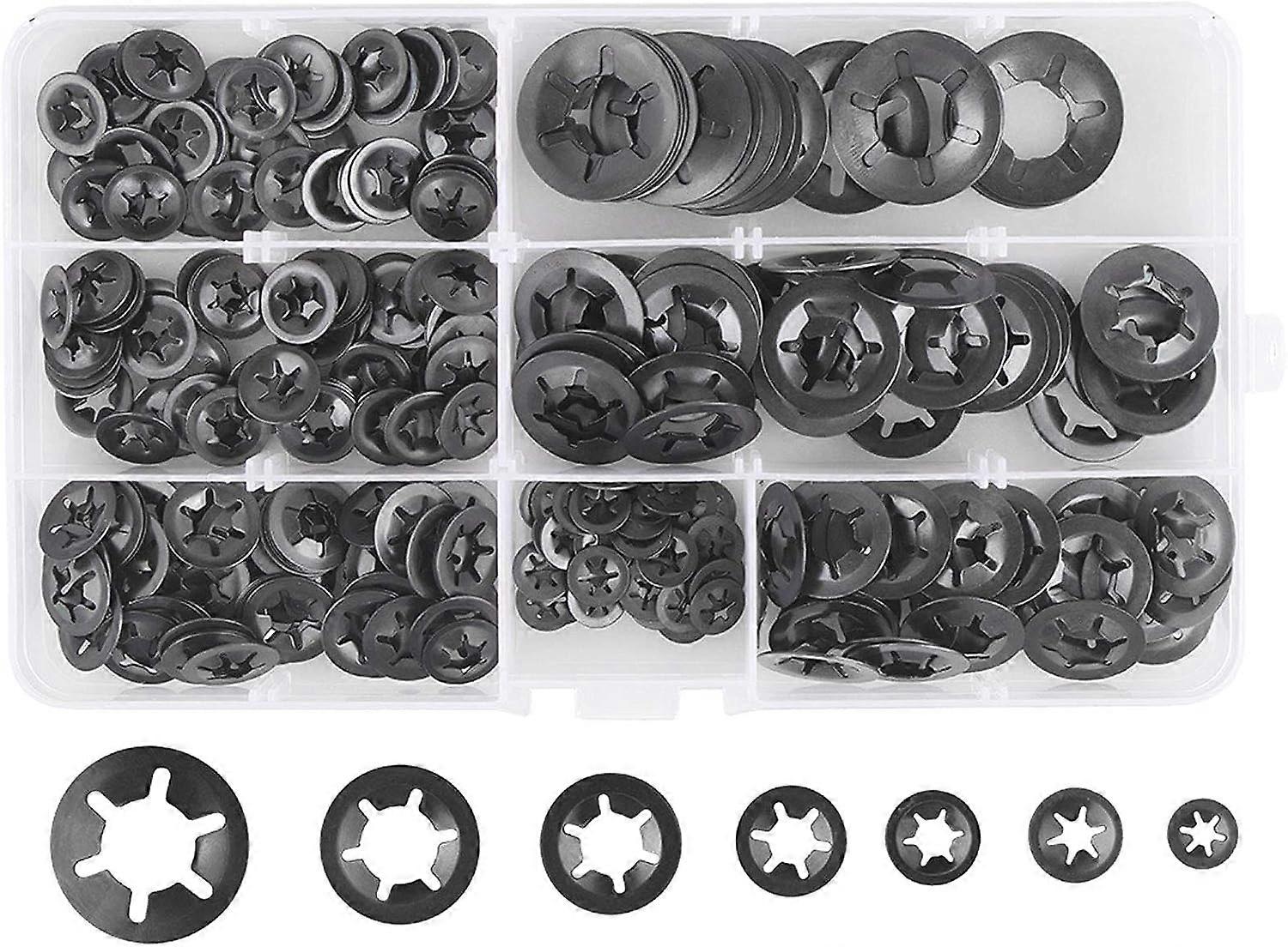 280pcs 304 Stainless Steel Flat Washers for Screws Bolts, Fender Washers Assortment Set( M3 M4 M5 M6 M8 M10 M12, 7 Sizes)