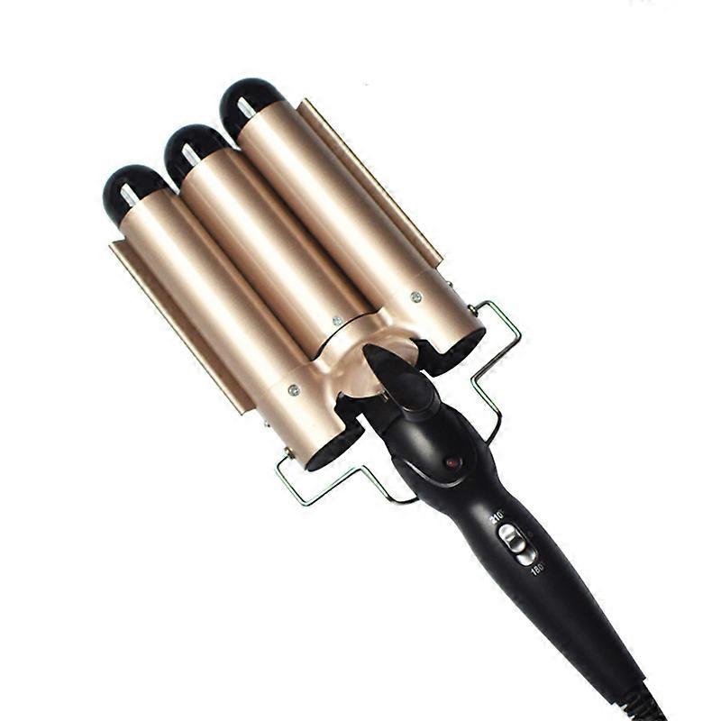 MIMIGO 32MM Triple Ceramic Curling Iron 3 Barrels Wand with Adjustable Temperature, Portable Hair Waver Heats Up Quickly Dry /Wet Dual