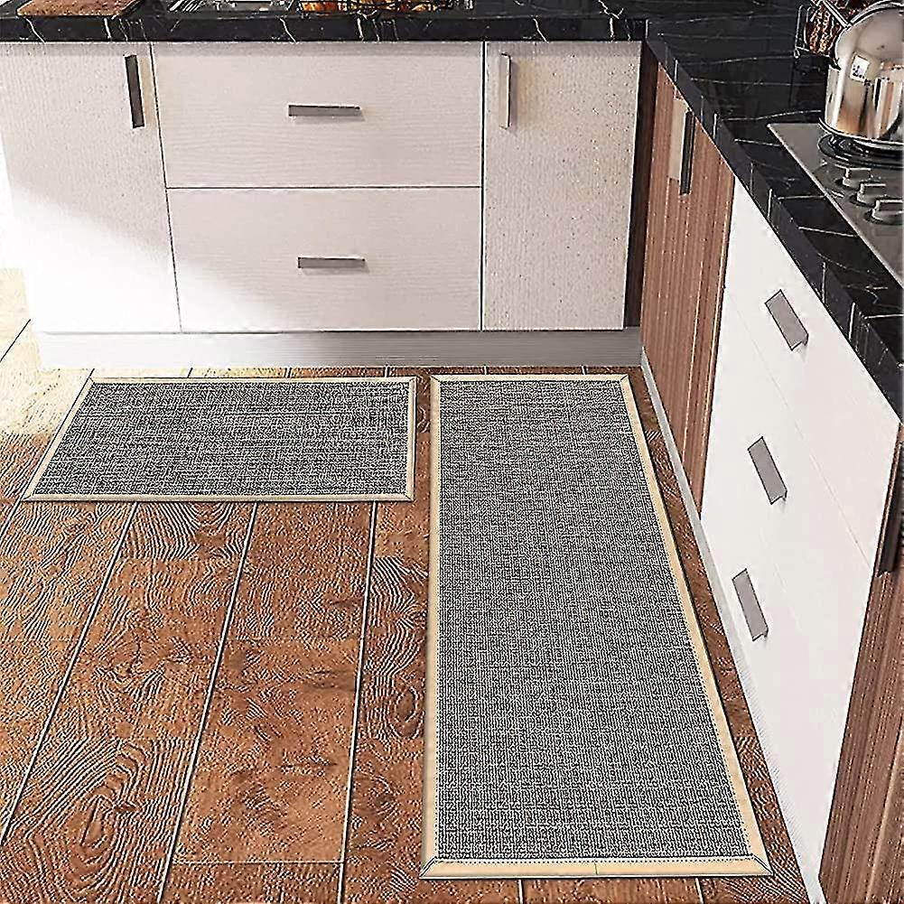 Kitchen Mat In Front Of Sink Non-slip And Washable 120x50cm+80x50cm, Long Hallway Rug, Ind