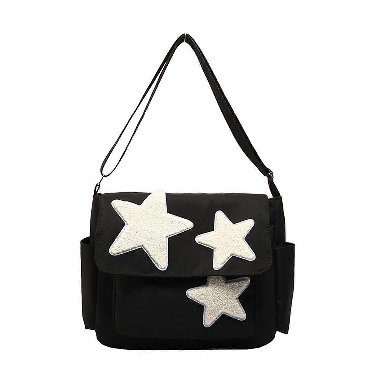 Messenger Bag for Women Star Design Adjustable Cute Messenger Bag with Side Pockets Zippered Should