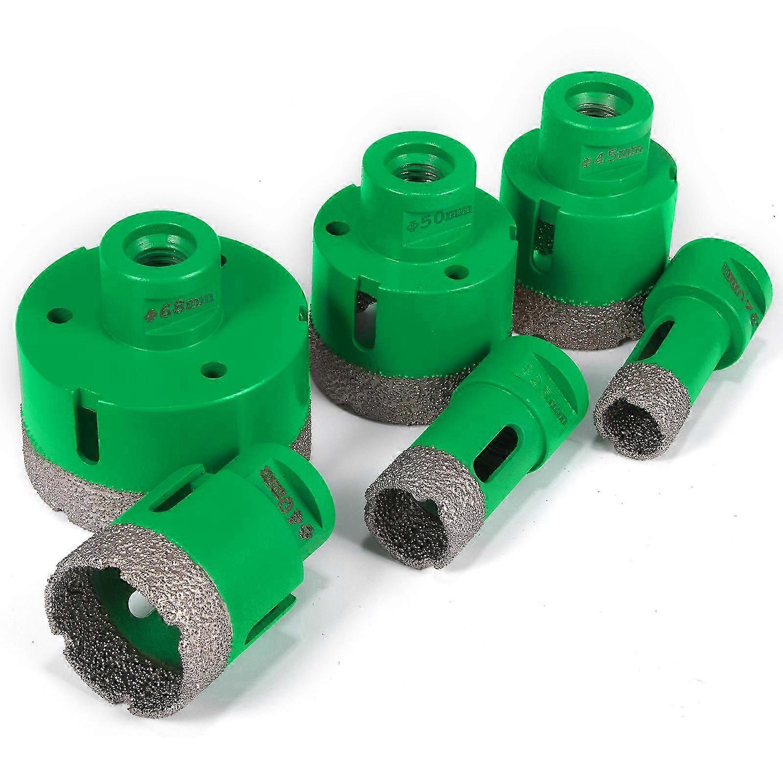 6PCS Diamond Holesaw Set 20/25/40/45/50/68mm λεπτό stoneware M14 κλωστή πορσελάνης