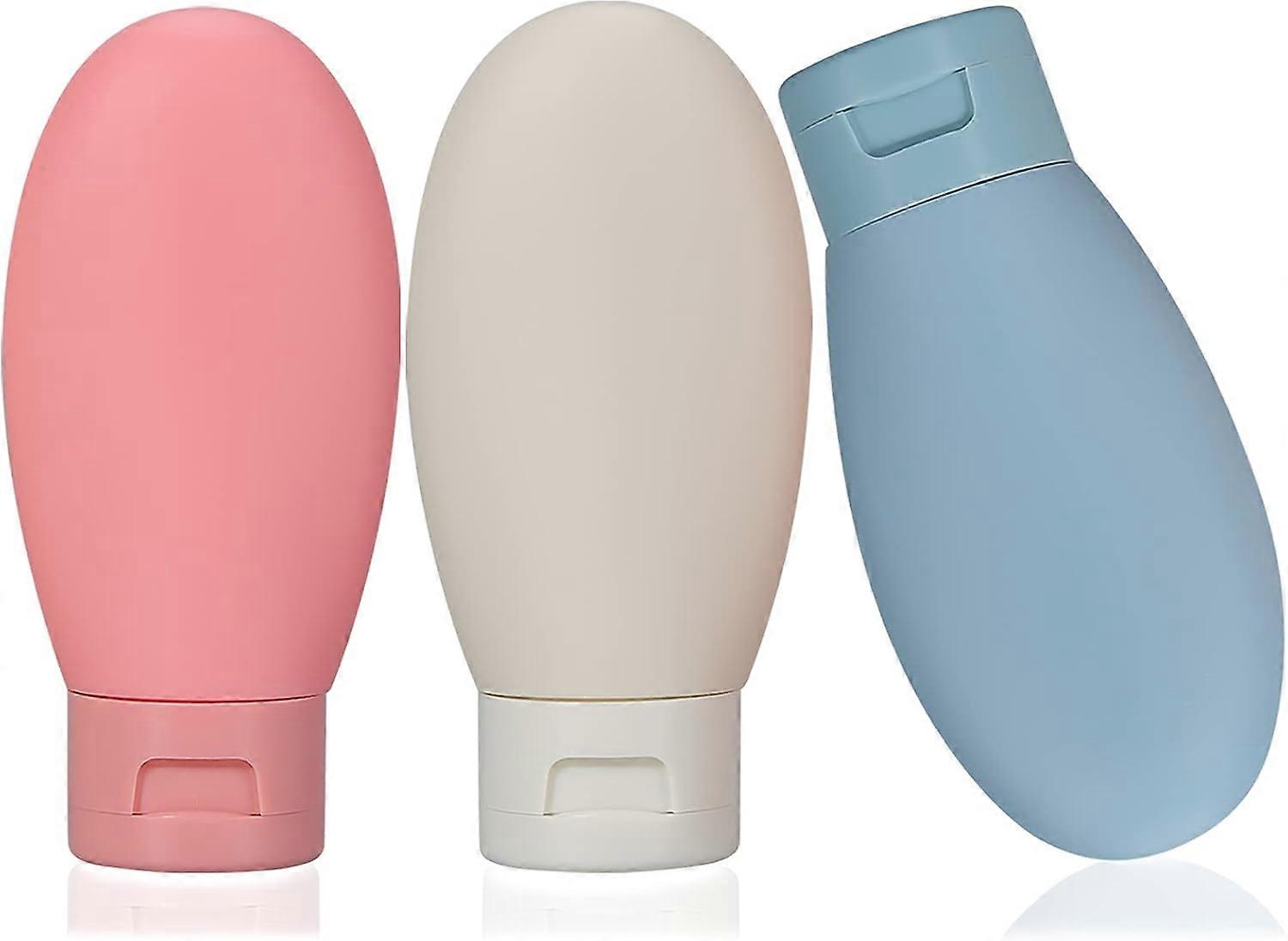 3 Pcs Travel Bottles Set,60ML Travel Bottles & Containers,Small Mini Empty Plastic Squeeze Bottles