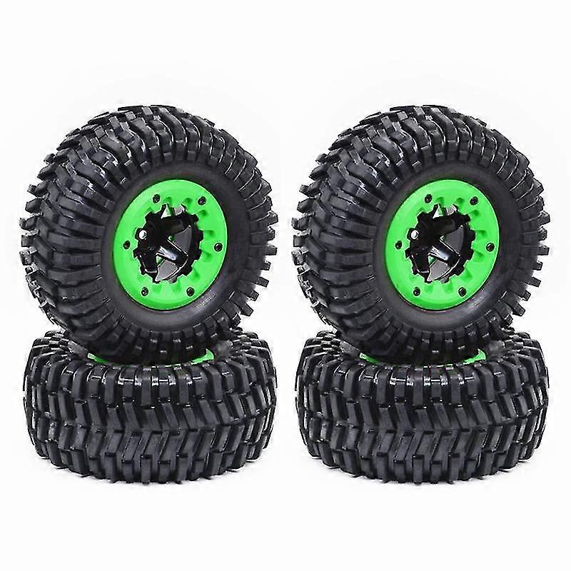 4pcs 128mm 1/10 Short Course LKW Reifen Reifen 12mm Hex für Zd -10 Slash Arrma Vkar 10sc, grün