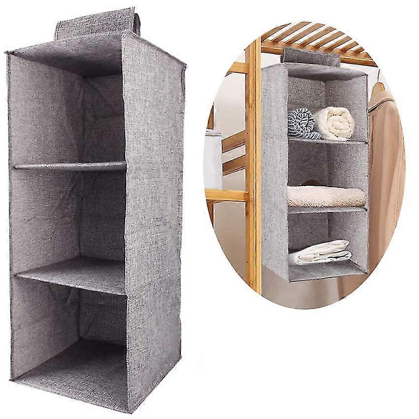 Hanging Wardrobe 3 Compartments Hanging Storage Can Be Folded Hanging