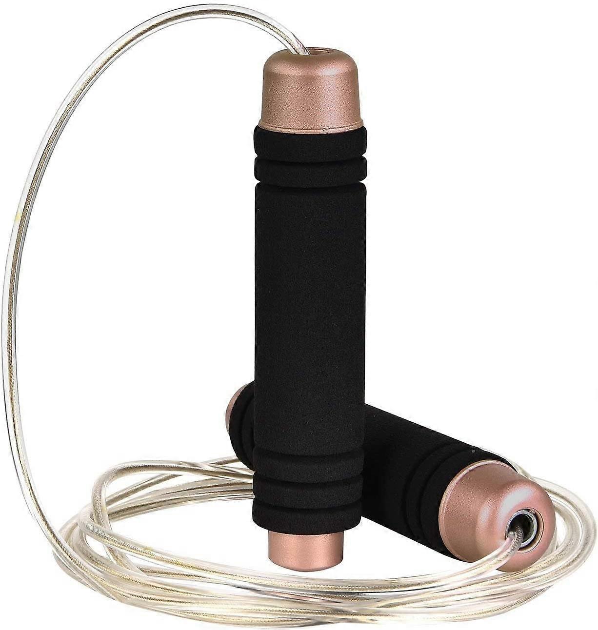 Weighted Jump Rope for Handle,Adjustable TPU Wire Rope with Bearing Comfortable Foam Handle Skipping Rope for Workout and Fitness Training for Men Wom