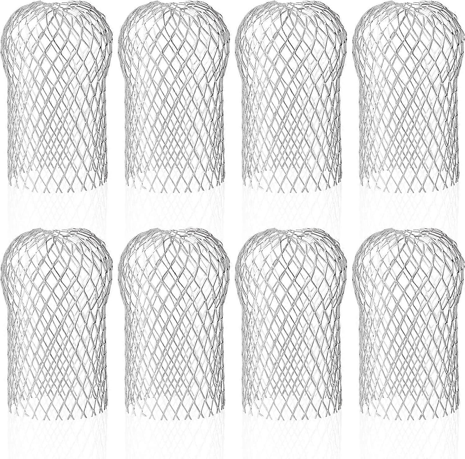 8 Pack Aluminum Gutter Strainer, Flexible and Durable Gutter Strainers for Home Eave Downspout Against Leaves