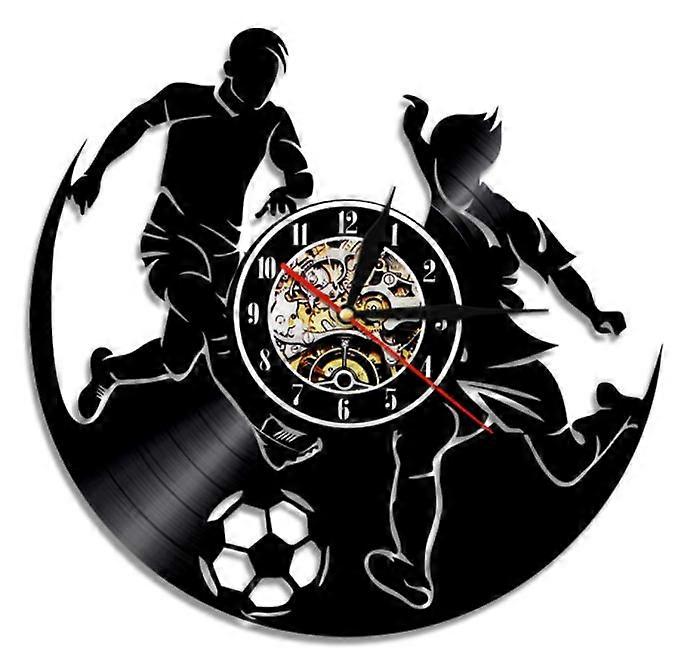 サッカービニールレコードウォールクロック