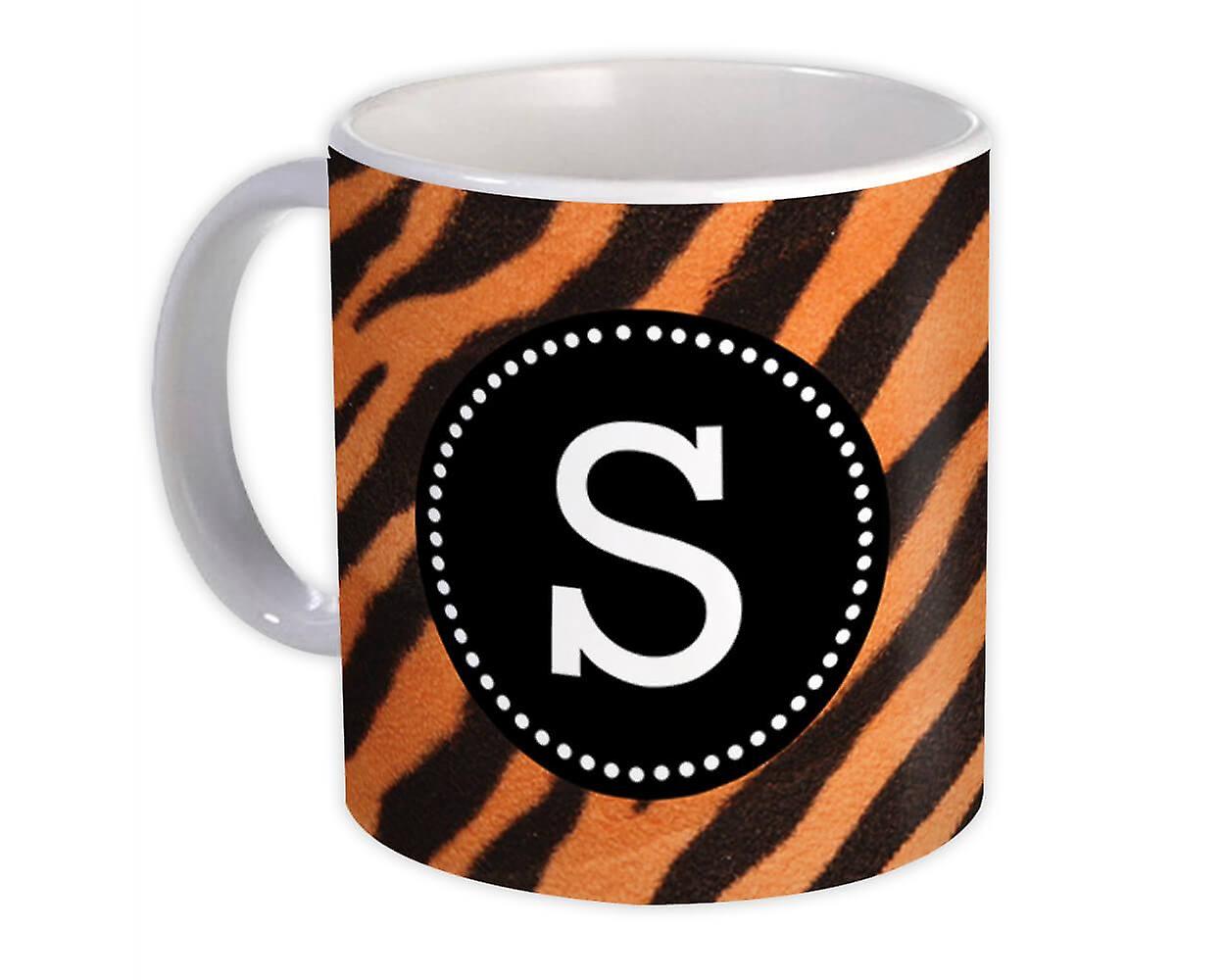 Hediye Kupa: Monogram Letter S Tiger