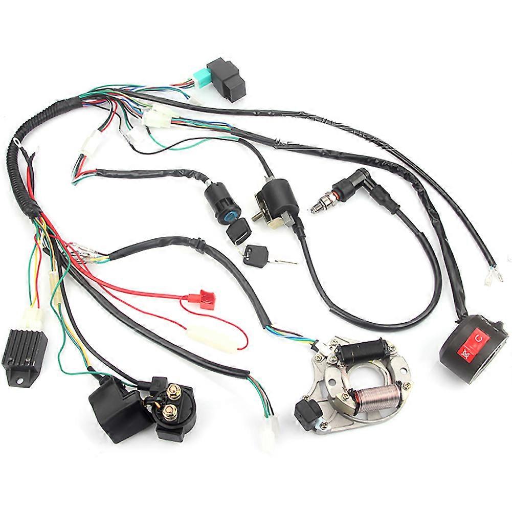 Mini ATV CDI Ignition Complete Wiring Harness CDI Ignition Set For Motorcycle ATV Quad Pit Bike Buggy Go Kart 50 70 90 110 125cc