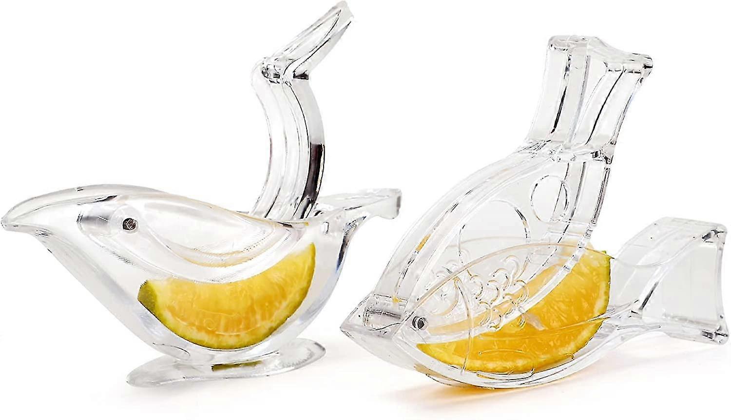 2 stk sitron lime squeezer, manuell sitron sitrus juicer, akryl fugl fisk formet sitron squeezer