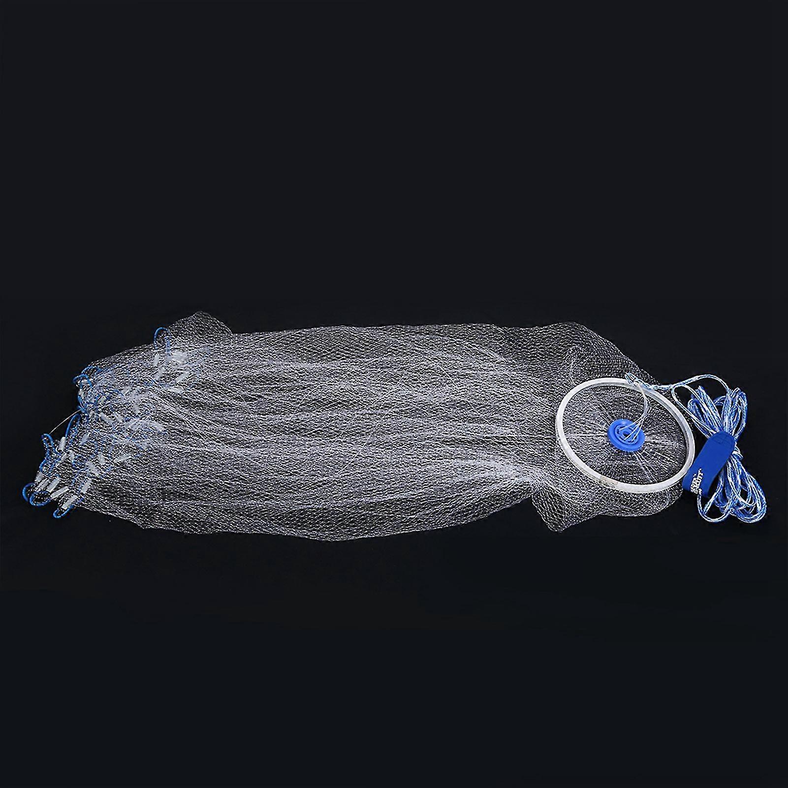 2.4m Outdoor Nylon Monofilament American Style Cast Hand Throw Fishing Mesh Net