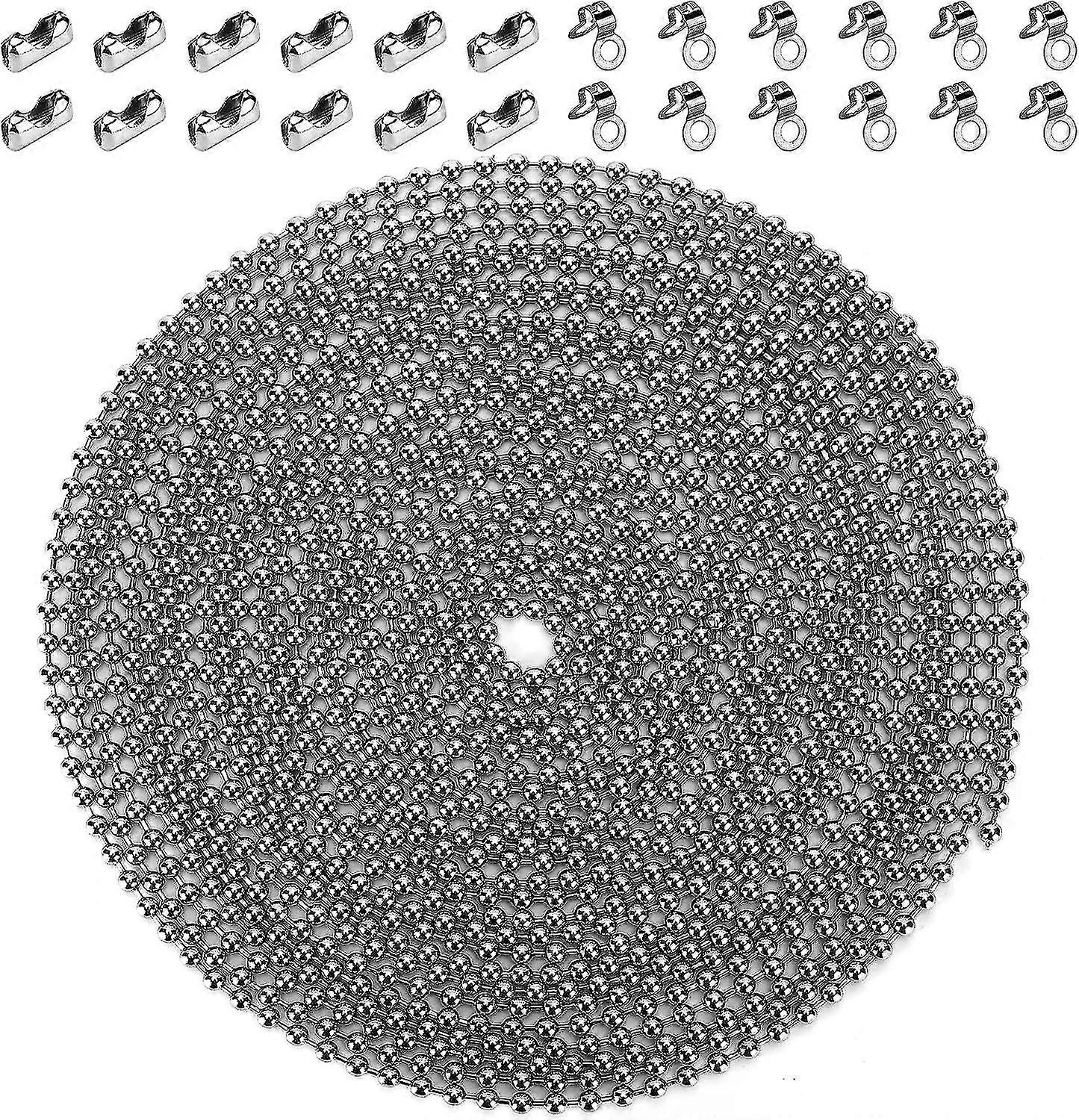 200 Inch Ceiling Fan Pull Chain, (upgrade Rust Proof) 3.2mm Beaded Pull Chains Extension, Light Chain Pulls Extenders Great Pulling Force Stainless St