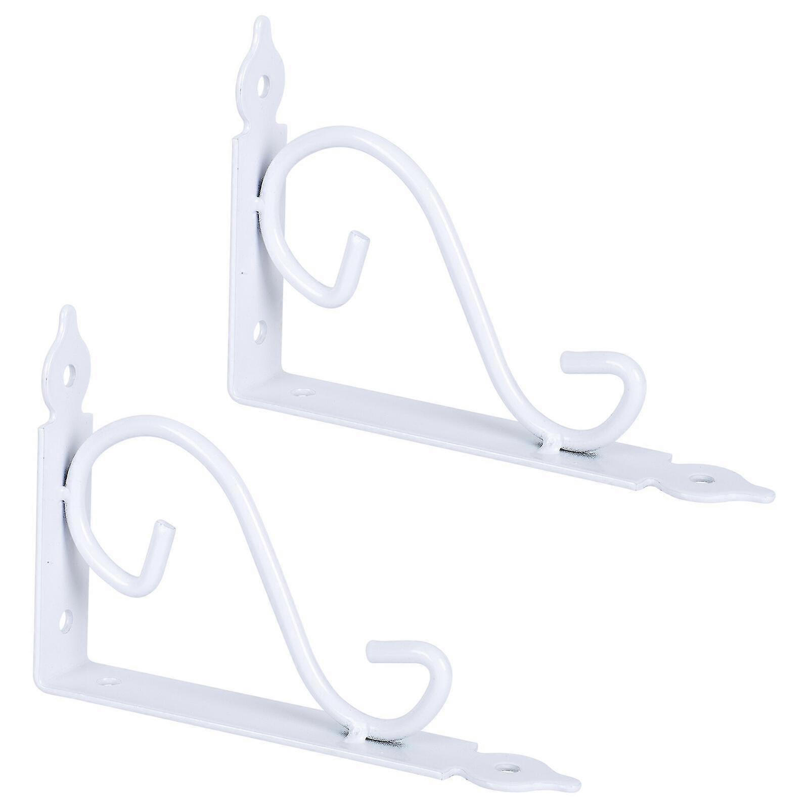 2pcs Iron Shelf Bracket Wall Mount Shelf Support Fixing Bracket Triangle Bracket