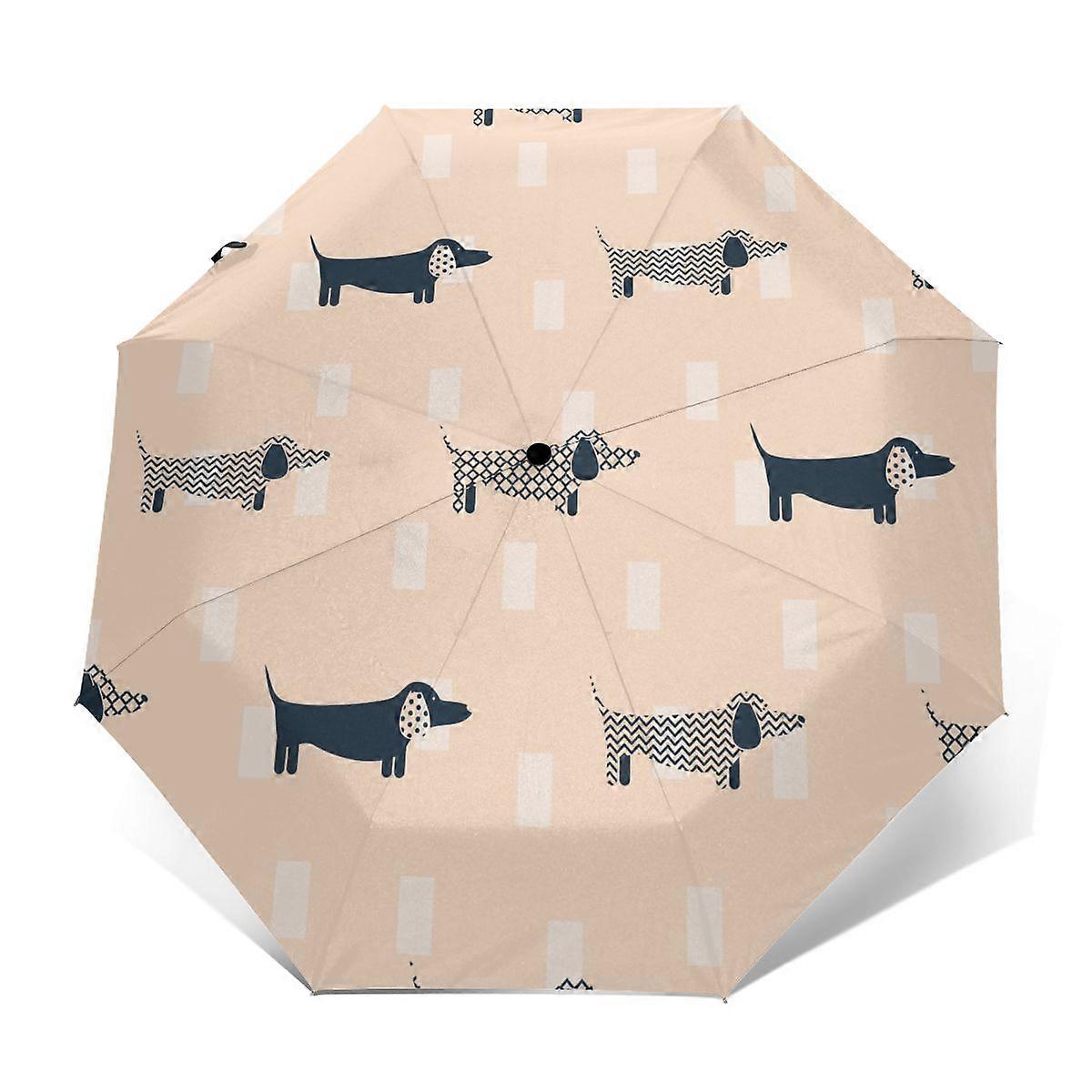 Bassotto Cane Modello Scandinavo Antivento Automatico Pieghevole Ombrello Invertito Paraguas Portatile per Uomo Donna Stampa esterna