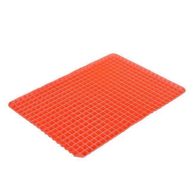 Non-Stick silicone baking mat, pyramid shaped healthy cooking. Red one size