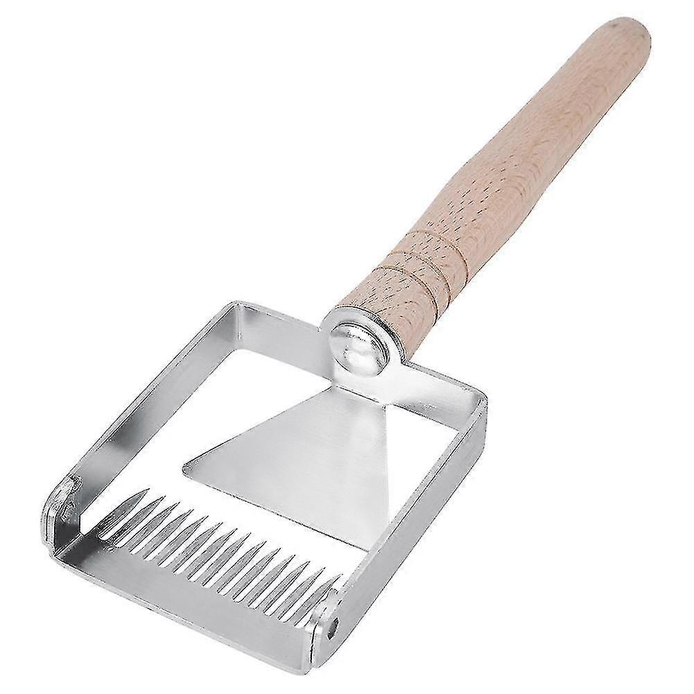 Stainless Steel Beekeeping Uncapping Fork with Wooden Handle - Honeycomb Honey Scraper