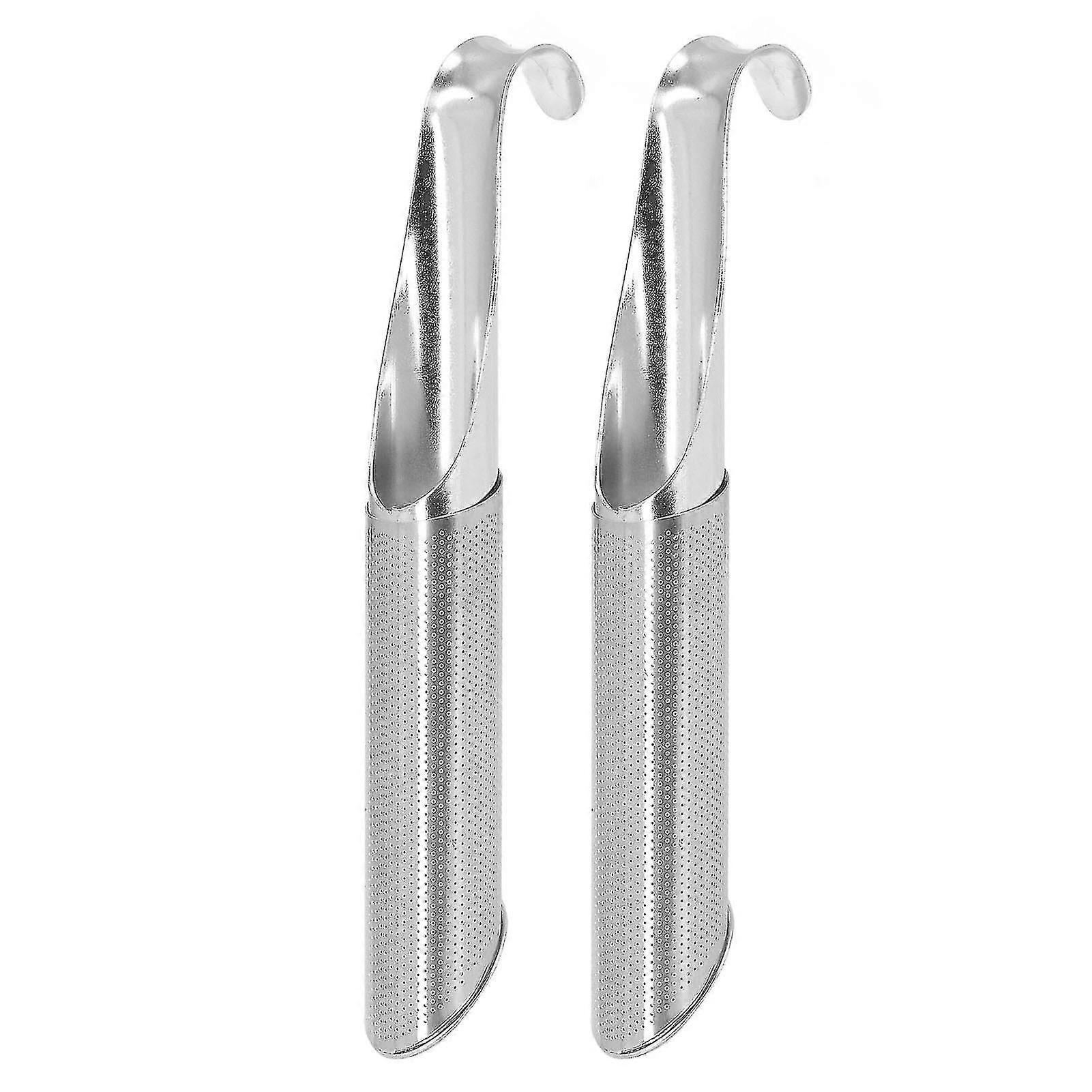 Stainless Steel Tea Infuser with Long Handle Stick Pipe - 2pcs Tea Filters for Business Trips