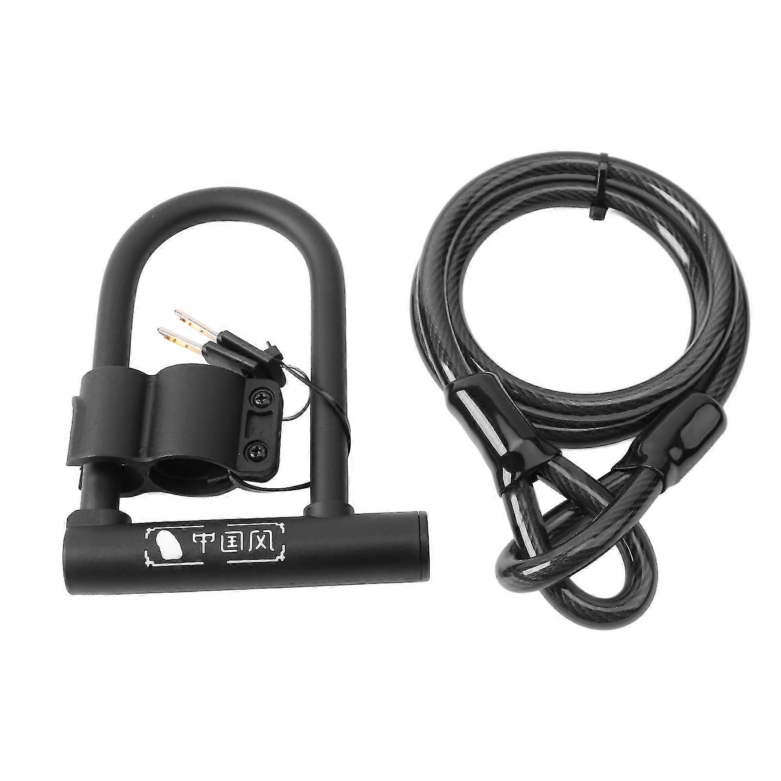 Heavy Duty U Shaped Mountain Bike Lock - High Security Waterproof Rustproof Anti-Theft