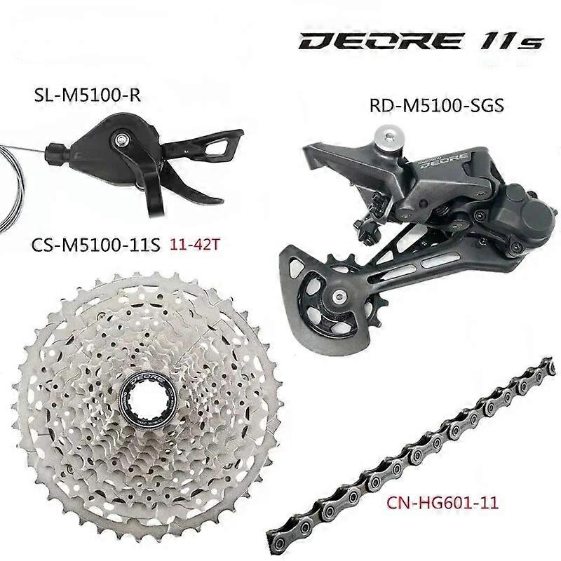 DEORE M5100 11Speed Groupset Shifter Rear Derailleur Cassette 42 46 50 51 52T Chain HG-601 X11 parts for MTB bike 11S groupset