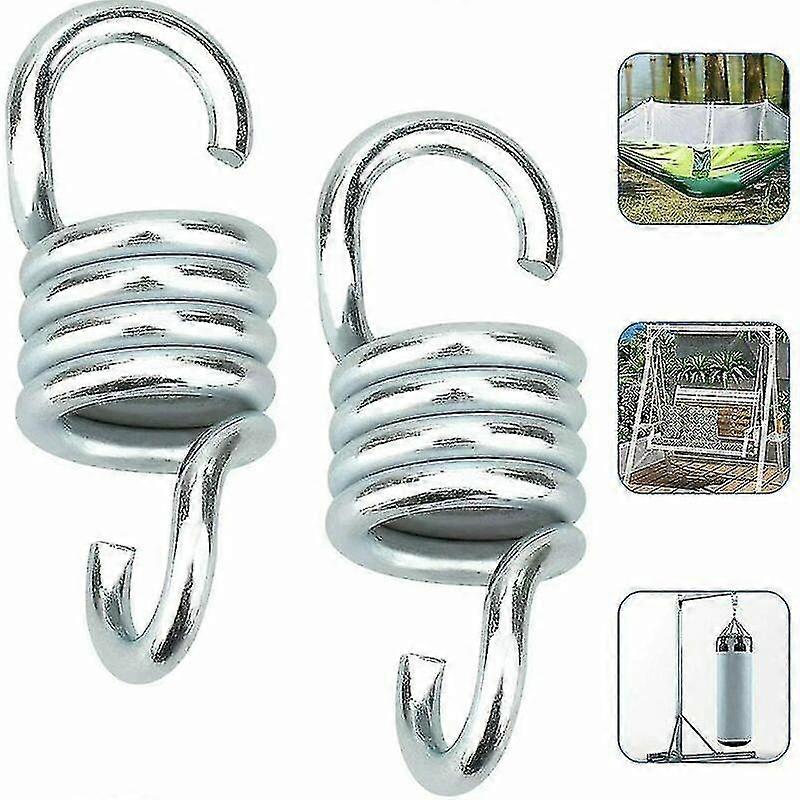 2 Pcs Iave Hammock Hook Attachment Punching Bag Stainless Steel Spring-ZZY