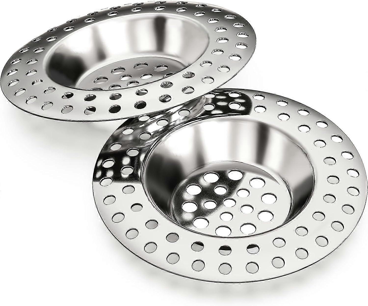 Abtropfsieb-Set, Edelstahl-Ablaufsieb, Haarfangsieb (2 Stück)