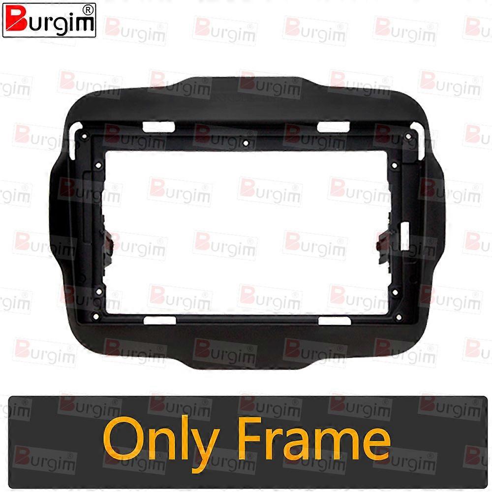 Car Radio Fascias Frame For Jeep Renegade 2014-2021 9 inch 2DIN Stereo Panel Wiring Harness Power Cord Adapter Canbus Decoder