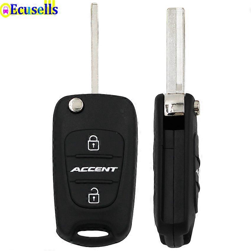 Replacement Flip Folding Key Shell for Hyundai Accent 2011 2012 2013 Remote Key Case Fob 3 Button HYN17 blade