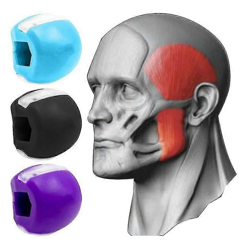 3 Pack Silic Masseter Chew Ball Facial Jaw And Neck Exercise Ball