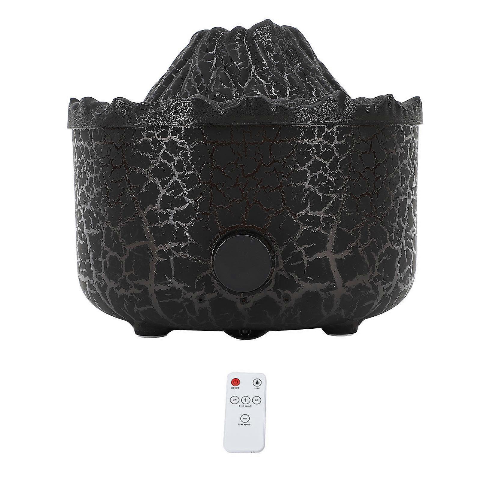 Humidifier Dual Colors Quiet Remote Control Flame Diffuser Essential Oil Diffuser Aromatherapy Machine 560ml 100240V UK Plug