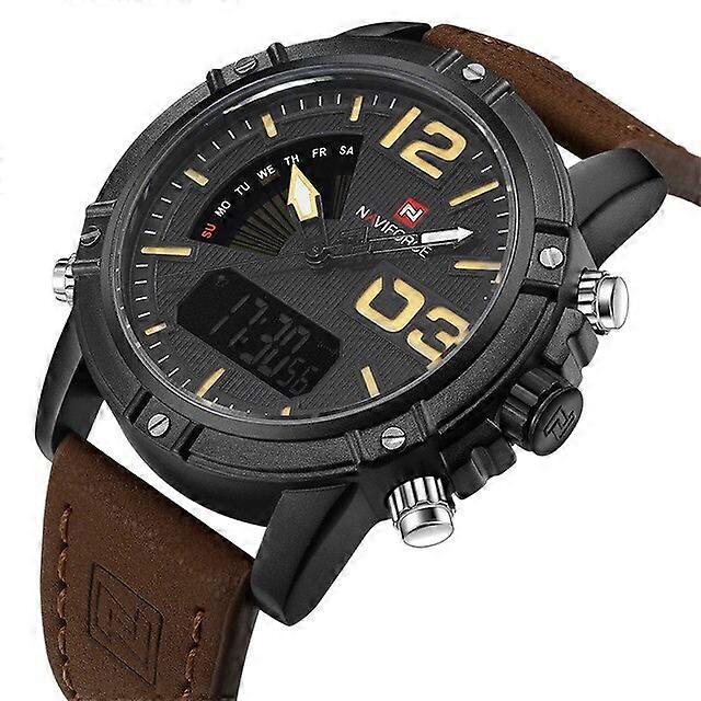 NAVIFORCE Relojes Hombre Marca de Lujo Cuarzo Analógico Digital Reloj de  Cuero Hombre Relojes Deportivos Ejército Reloj Militar Relogio Masculino
