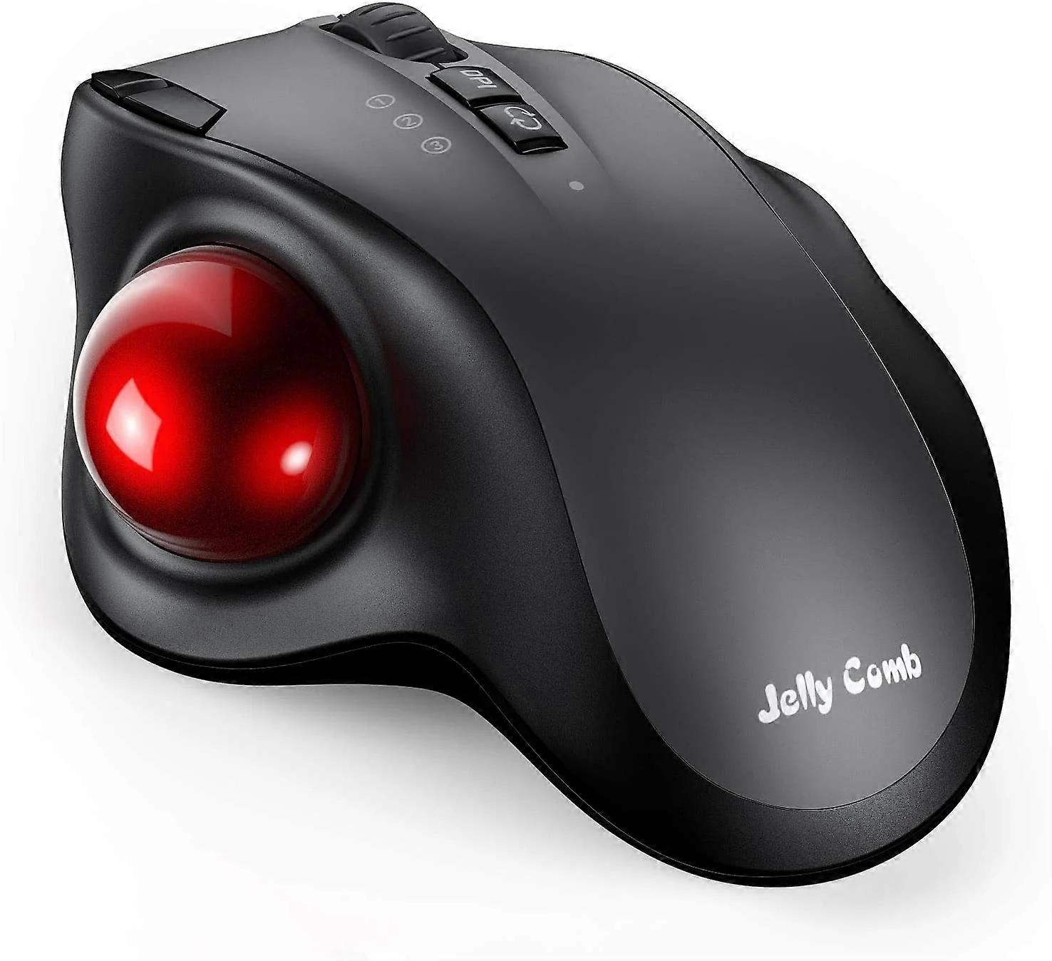 Rechargeable Trackball Mouse Bluetooth+2.4G Dual Mode Wireless Mouse for PC Mac Computer Laptop Tablet Gamer Mause Mice & Trackballs