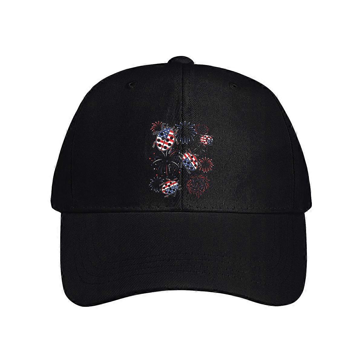 Ladybugs And Fireworks Baseball Cap