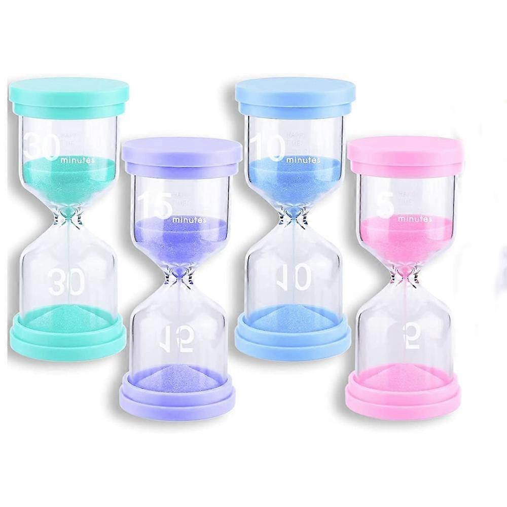 4 Color Hourglass Timer,Kitchen Timer,with Hourglass,Color Coded Hourglass Clocks,Visual Classroom Teaching Aid,5,10,15 and 30 Minutes Designated for